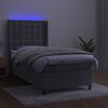 vidaXL &Kappa;&rho;&epsilon;&beta;ά&tau;&iota; Boxspring &mu;&epsilon; &Sigma;&tau;&rho;ώ&mu;&alpha; & LED &Alpha;&nu;.&Gamma;&kappa;&rho;&iota; 90x200 &epsilon;&kappa;. &Beta;&epsilon;&lambda;&omicron;ύ&delta;&iota;&nu;&omicron;