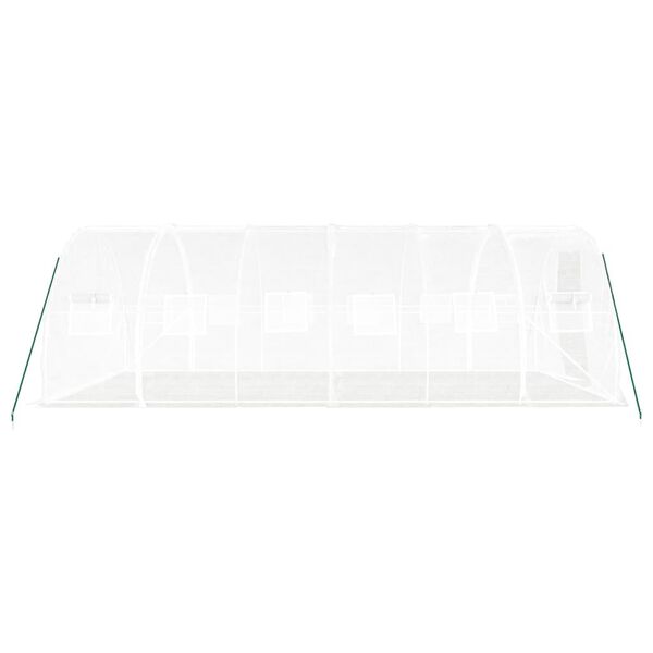 vidaXL Θερμοκήπιο Λευκό 18 μ² 6 x 3 x 2 μ. με Ατσάλινο Πλαίσιο