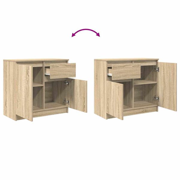 vidaXL Συρταριέρα με Συρτάρια Sonoma Δρυς 71x35x65 εκ. από Επεξ. Ξύλο