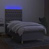 vidaXL &Kappa;&rho;&epsilon;&beta;ά&tau;&iota; Boxspring &mu;&epsilon; &Sigma;&tau;&rho;ώ&mu;&alpha; & LED &Alpha;&nu;.&Gamma;&kappa;&rho;&iota; 80x200 &epsilon;&kappa;. &Upsilon;&phi;&alpha;&sigma;&mu;ά&tau;&iota;&nu;&omicron;