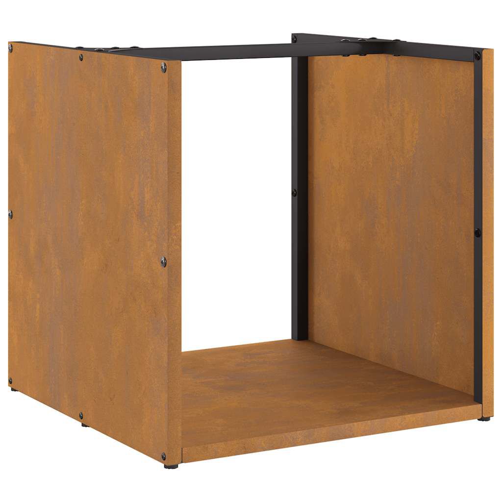 Ράφι για καυσόξυλα vidaXL 40x40x40 cm Ατσάλι σκληρυθέν στον αέρα