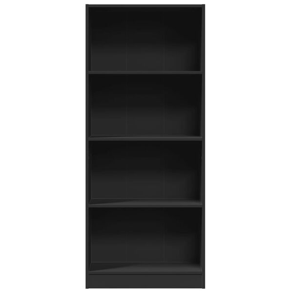 vidaXL Βιβλιοθήκη Μαύρο 60x24x143 εκ. από Επεξεργασμένο Ξύλο