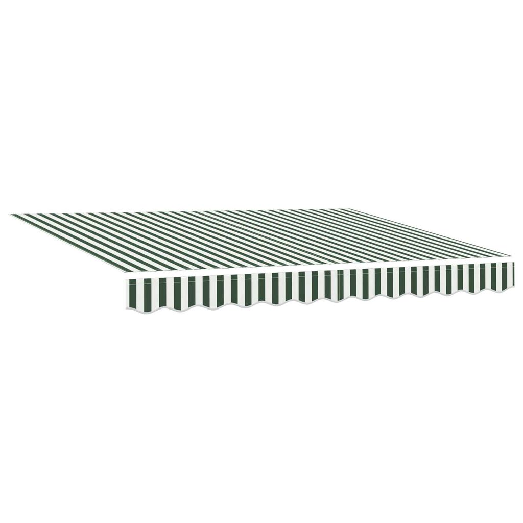 vidaXL Ανασυρόμενη Τέντα Πράσινη και Λευκή 300x250 cm