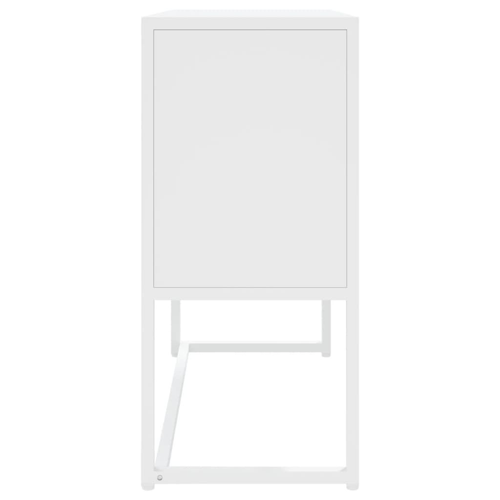 vidaXL Μπουφές Λευκός 75 x 35 x 75 εκ. από Ατσάλι