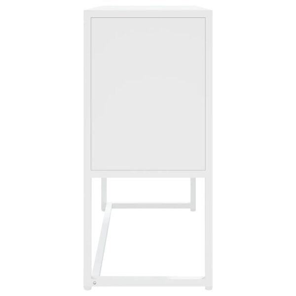 vidaXL Μπουφές Λευκός 75 x 35 x 75 εκ. από Ατσάλι