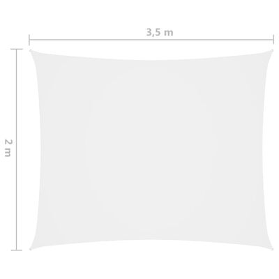 vidaXL Πανί Σκίασης Ορθογώνιο Λευκό 2 x 3,5 μ. από Ύφασμα Oxford