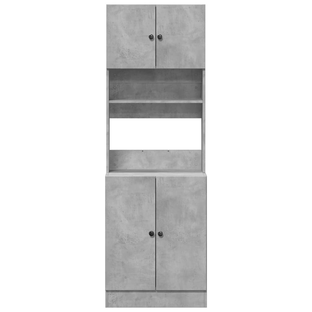 vidaXL Στήλη Κουζίνας Γκρι Σκυρ. 60x50x180 εκ. από Επεξεργασμένο Ξύλο