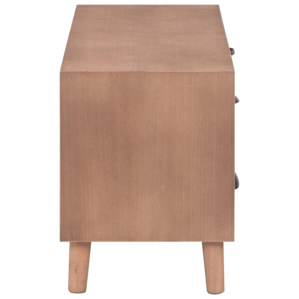 vidaXL Έπιπλο Τηλεόρασης με 5 Συρτάρια 90x30x40 εκ. Μασίφ Ξύλο Πεύκου