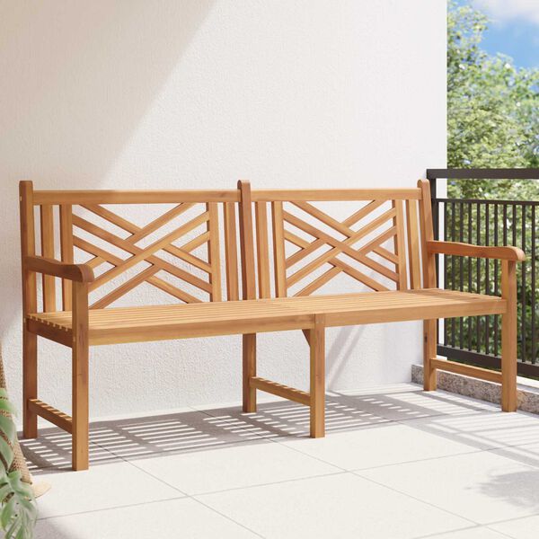 vidaXL Παγκάκι κήπου Καφέ 228 x 60 x 90 εκ Μασίφ ξύλο teak