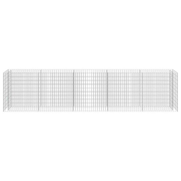 vidaXL Συρματοκιβώτιο-Γλάστρα Υπερυψωμένη 450x50x100 εκ. Γαλβ. Χάλυβας