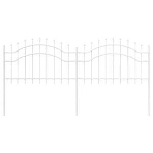 vidaXL Φράχτης Κήπου Λευκό 115 cm Ατσάλι με Επικάλυψη Πούδρας