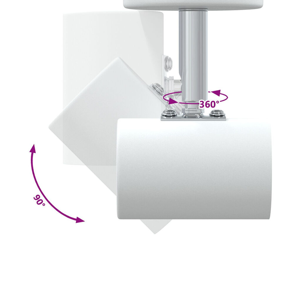 vidaXL Προβολέας οροφής 6 Way Adjustable Λευκό E27