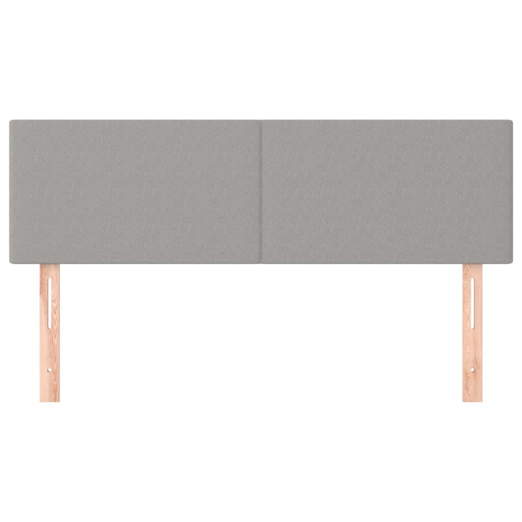 vidaXL Κεφαλάρια Κρεβατιού 2 τεμ. Αν. Γκρι 72x5x78/88 εκ. Υφασμάτινα