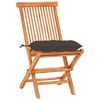 vidaXL Σετ Επίπλων Mπιστρό 3 τεμ. Μασίφ Ξύλο Teak με Taupe Μαξιλάρια