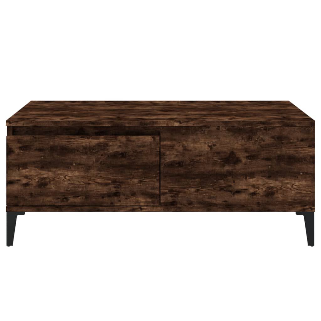 vidaXL Τραπεζάκι Σαλονιού Καπνιστή Δρυς 90x50x36,5 εκ. Επεξεργ. Ξύλο