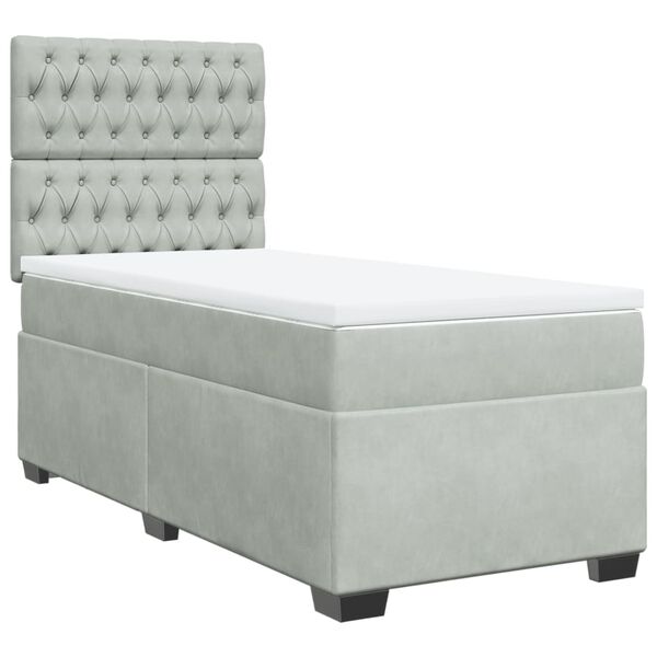 vidaXL &Kappa;&rho;&epsilon;&beta;ά&tau;&iota; Boxspring &mu;&epsilon; &Sigma;&tau;&rho;ώ&mu;&alpha; &Alpha;&nu;&omicron;&iota;&chi;&tau;ό &Gamma;&kappa;&rho;&iota; 90x190 &epsilon;&kappa;. &Beta;&epsilon;&lambda;&omicron;ύ&delta;&iota;&nu;&omicron;