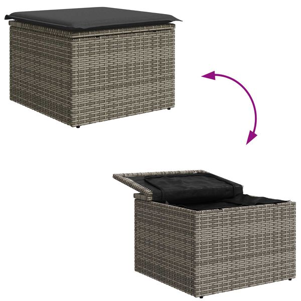 vidaXL Σετ Καναπέ Κήπου 7 pcs Γκρι