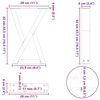 vidaXL Πόδια Τραπεζιού Σαλονιού 2 τεμ. Μαύρο 28x(42-43,3) εκ. Ατσάλι