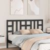 vidaXL Κεφαλάρι Κρεβατιού Μαύρο 146 x 4 x 100 εκ. Μασίφ Ξύλο Πεύκου