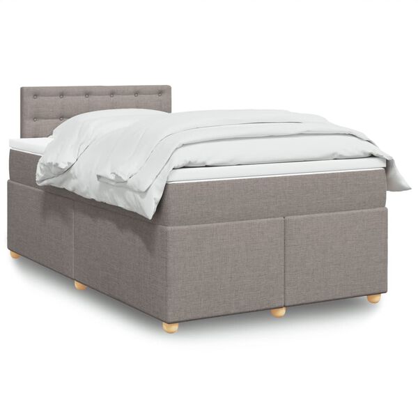 vidaXL &Kappa;&rho;&epsilon;&beta;ά&tau;&iota; Boxspring &mu;&epsilon; &Sigma;&tau;&rho;ώ&mu;&alpha; Taupe 120x200 &epsilon;&kappa;. &Upsilon;&phi;&alpha;&sigma;&mu;ά&tau;&iota;&nu;&omicron;