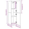ντουλάπι τηλεόρασης vidaXL Παλιό ξύλο 30,5x30x110 cm Ξύλινη κατασκευή