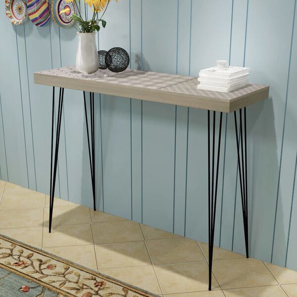 vidaXL Κονσόλα Τραπέζι Γκρι 90 x 30 x 71,5 εκ.