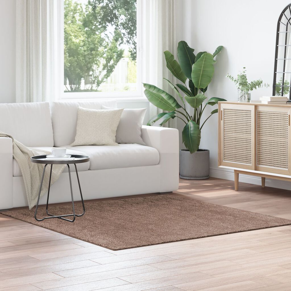 vidaXL Χαλιά Σαλονιού Υψηλής Πυκνότητας Καφέ 160x160 εκ. PP