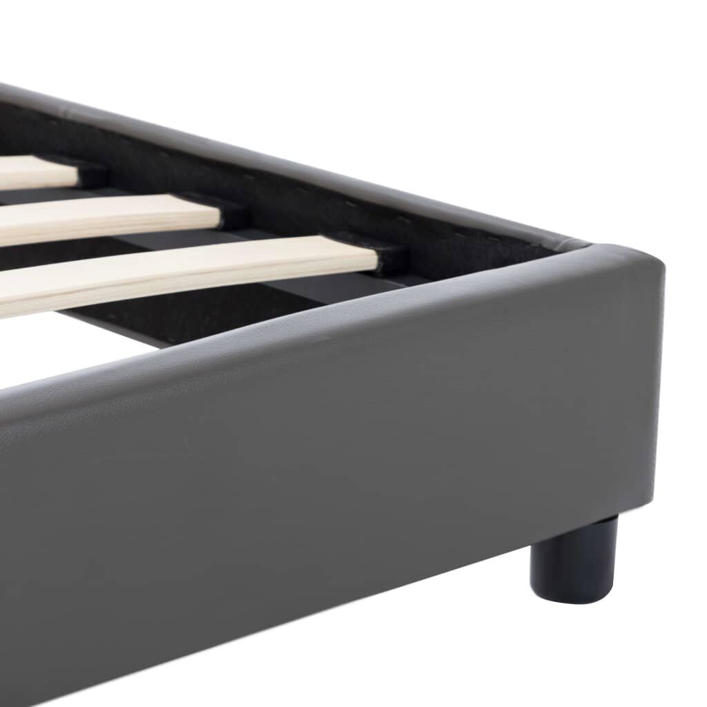 vidaXL Πλαίσιο Κρεβατιού Γκρι 160 x 200 εκ. από Συνθετικό Δέρμα