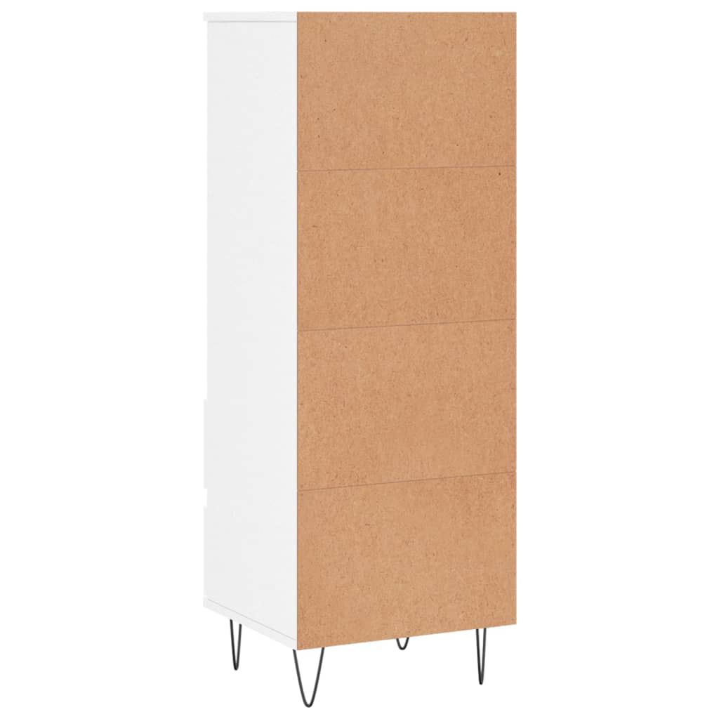 vidaXL Ντουλάπι Γυαλιστερό λευκό 40x36x110 εκ. από Επεξεργασμένο Ξύλο
