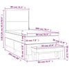 vidaXL Κρεβάτι Boxspring με Στρώμα Ανοιχτό Γκρι 80x200 εκ. Βελούδινο