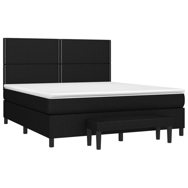 vidaXL &Kappa;&rho;&epsilon;&beta;ά&tau;&iota; Boxspring &mu;&epsilon; &Sigma;&tau;&rho;ώ&mu;&alpha; &Mu;&alpha;ύ&rho;&omicron; 180x200 &epsilon;&kappa;. &Upsilon;&phi;&alpha;&sigma;&mu;ά&tau;&iota;&nu;&omicron;