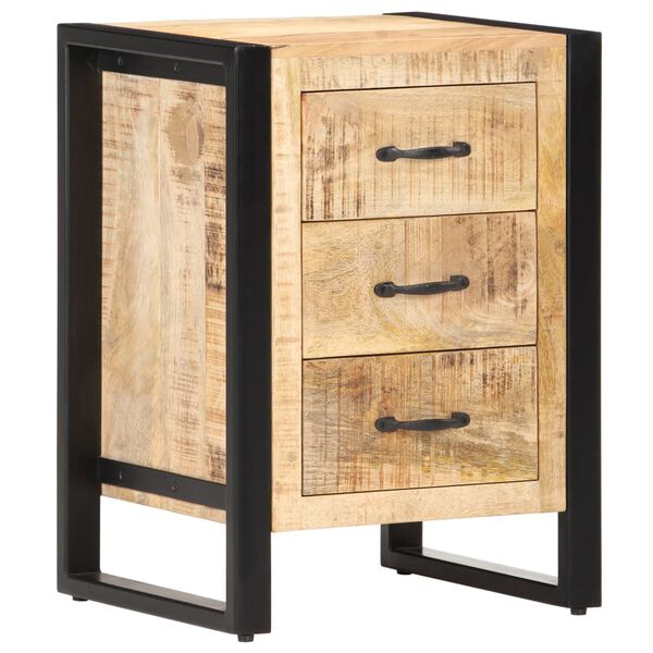 vidaXL Κομοδίνο 40 x 35 x 55 εκ. από Μασίφ Ξύλο Μάνγκο