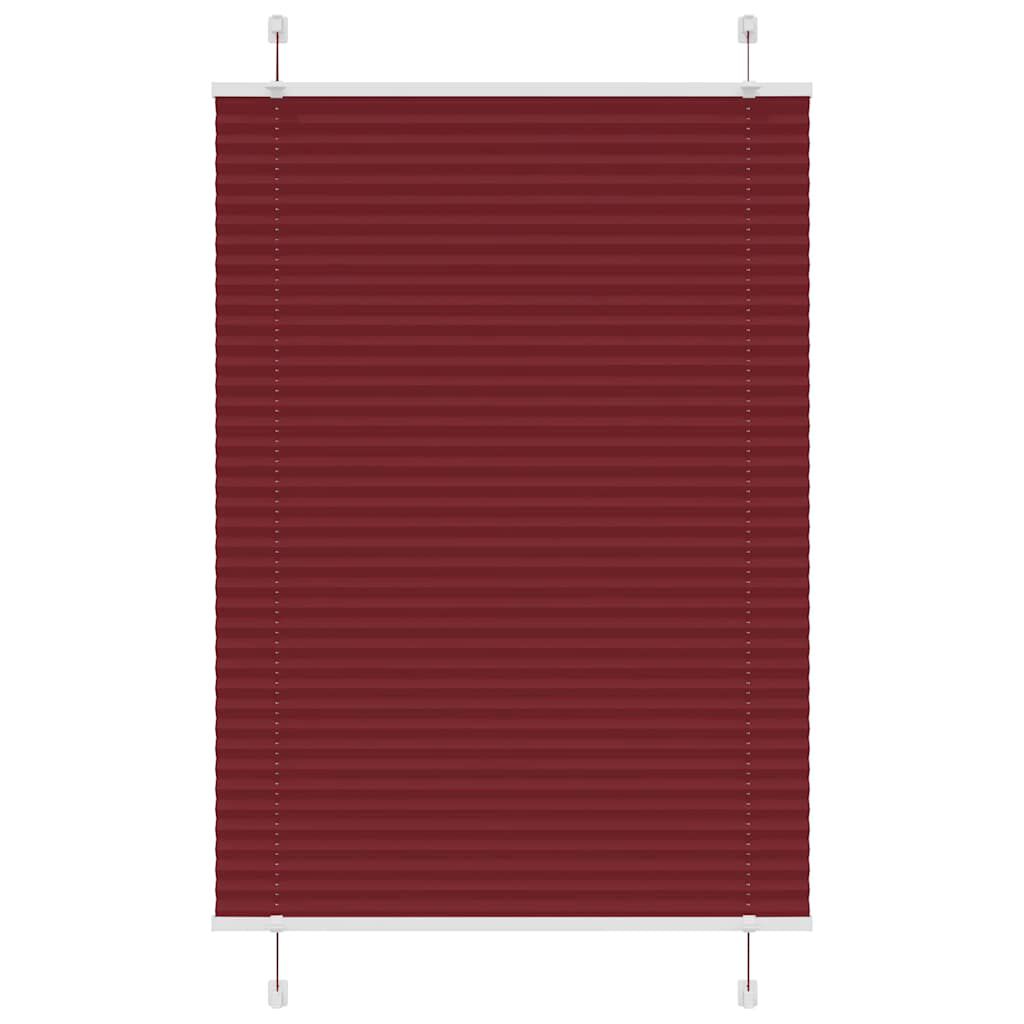 vidaXL Πλισέ περσίδα Μπορντό κόκκινο 100x150 cm Πλάτος υφάσματος