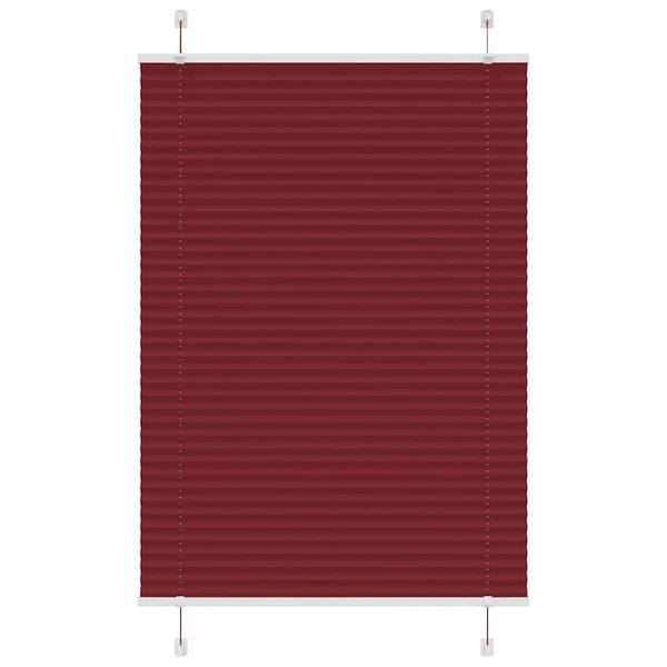 vidaXL Πλισέ περσίδα Μπορντό κόκκινο 100x150 cm Πλάτος υφάσματος