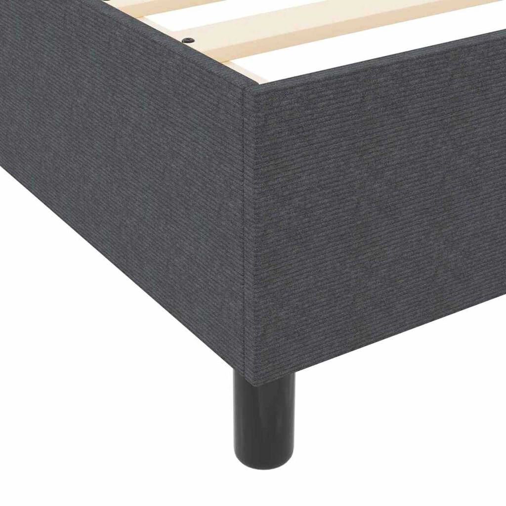 vidaXL Κρεβάτι με ελατήρια Σκούρο γκρι 200 x 200 cm Βελούδο