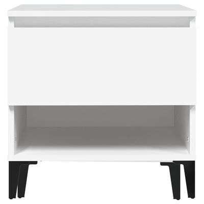 vidaXL Βοηθητικό Τραπέζι Λευκό 50 x 46 x 50 εκ. από Επεξεργασμένο Ξύλο