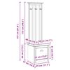 vidaXL Ντουλάπι διαδρόμου με γάντζους BODO Γκρι 50x40x157 cm