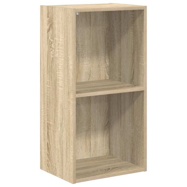vidaXL Βιβλιοθήκη με 2 Ράφια Sonoma Δρυς 40x30x76,5 εκ. Επεξ. Ξύλο