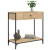 vidaXL Τραπέζι Κονσόλα Sonoma Δρυς 75x34,5x75 εκ. Επεξεργασμένο Ξύλο
