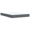 vidaXL Κρεβάτι Boxspring με Στρώμα Σκούρο Γκρι 140x190 εκ. Βελούδινο