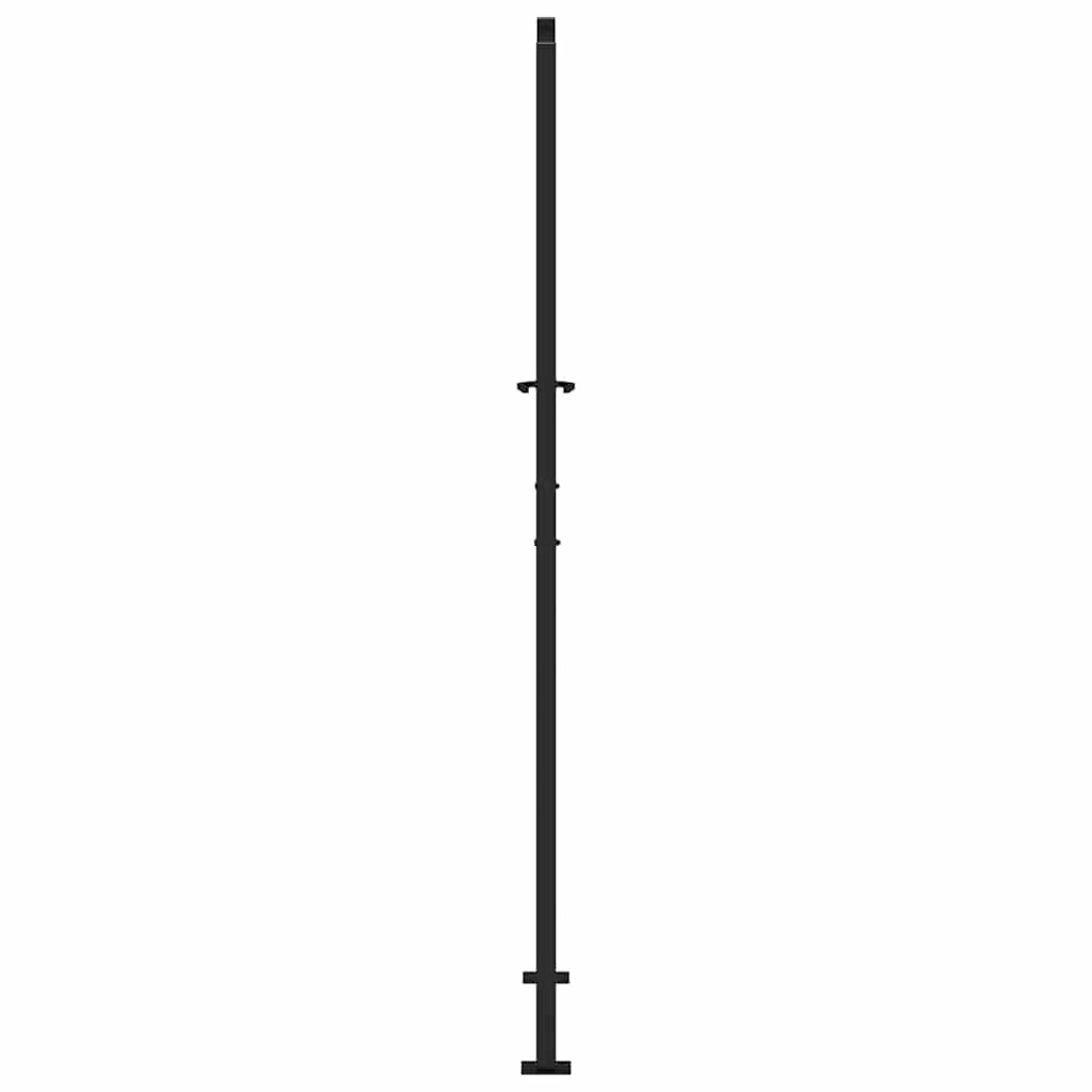 vidaXL Πύλη κήπου Μαύρη 105x205 cm Σχεδιασμός φύλλων χάλυβα