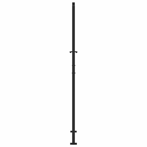vidaXL Πύλη κήπου Μαύρη 105x205 cm Σχεδιασμός φύλλων χάλυβα
