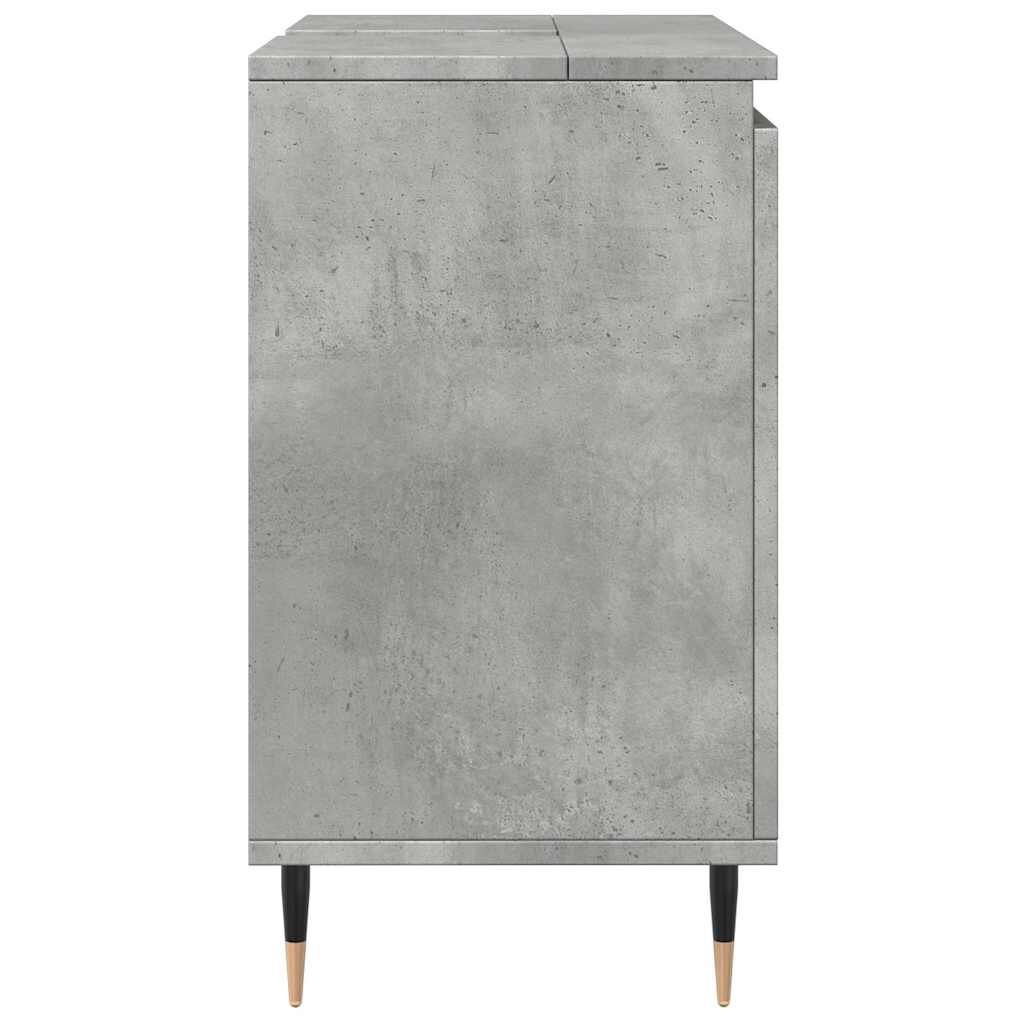 vidaXL Ντουλάπι Μπάνιου Γκρι Σκυροδεμ. 58 x 33 x 60 εκ. Επεξεργ. Ξύλο