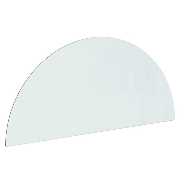 vidaXL Πλάκα Τζακιού Γυάλινη Ημικυκλική 1200 x 500 χιλ.