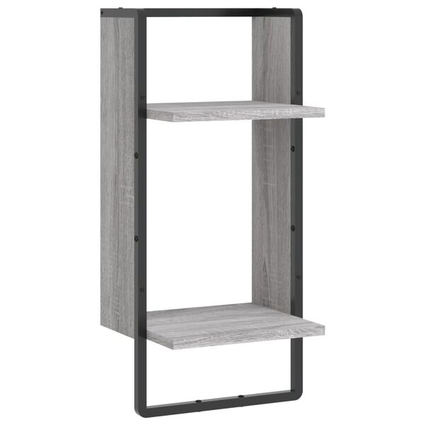 vidaXL Ράφι Τοίχου με Μπάρα Γκρι Sonoma 30 x 25 x 65 εκ.