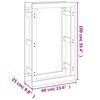vidaXL Ραφιέρα Καυσόξυλων Λευκή 60x25x100 εκ. από Μασίφ Ξύλο Πεύκου