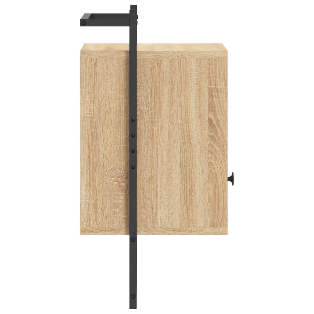 vidaXL Κομοδίνο Επιτοίχιο Sonoma Δρυς 40x30x61 εκ. από Επεξεργ. Ξύλο