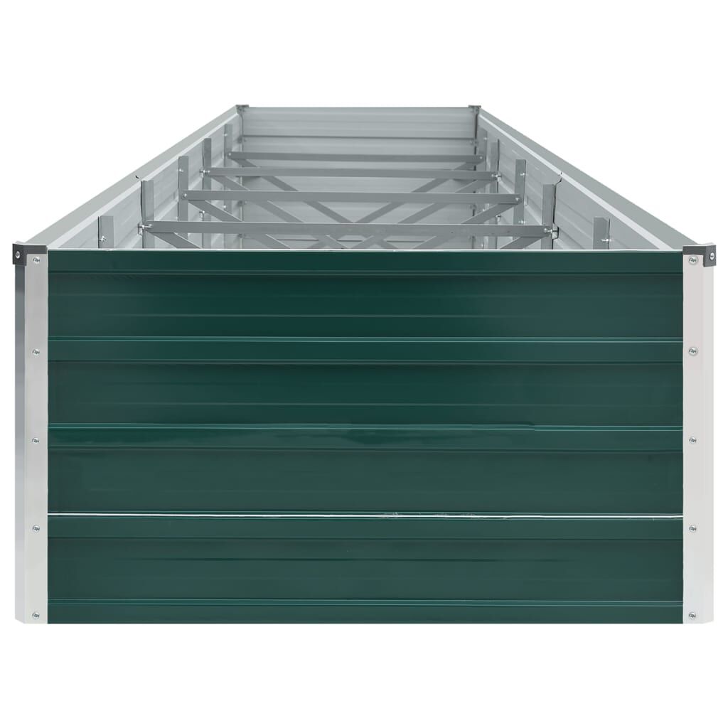 vidaXL Ζαρντινιέρα Υπερυψωμένη Πράσινη 480x80x45 εκ. Γαλβαν. Χάλυβας