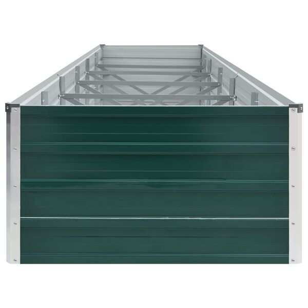 vidaXL Ζαρντινιέρα Υπερυψωμένη Πράσινη 480x80x45 εκ. Γαλβαν. Χάλυβας