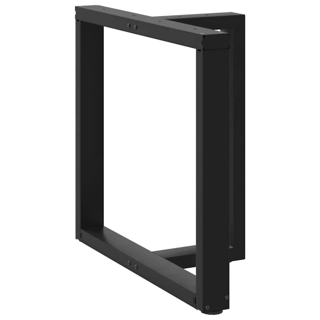 vidaXL Πόδια Τραπεζαρίας σε Σχήμα Τ, 2 τεμ. Μαύρο 80x35x(72-73) εκ. Ατσάλι